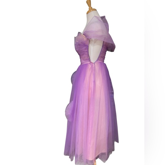Vintage 50’s pink and purple strapless tulle prom dress w/sweetheart neckline s4 - Picture 6 of 12